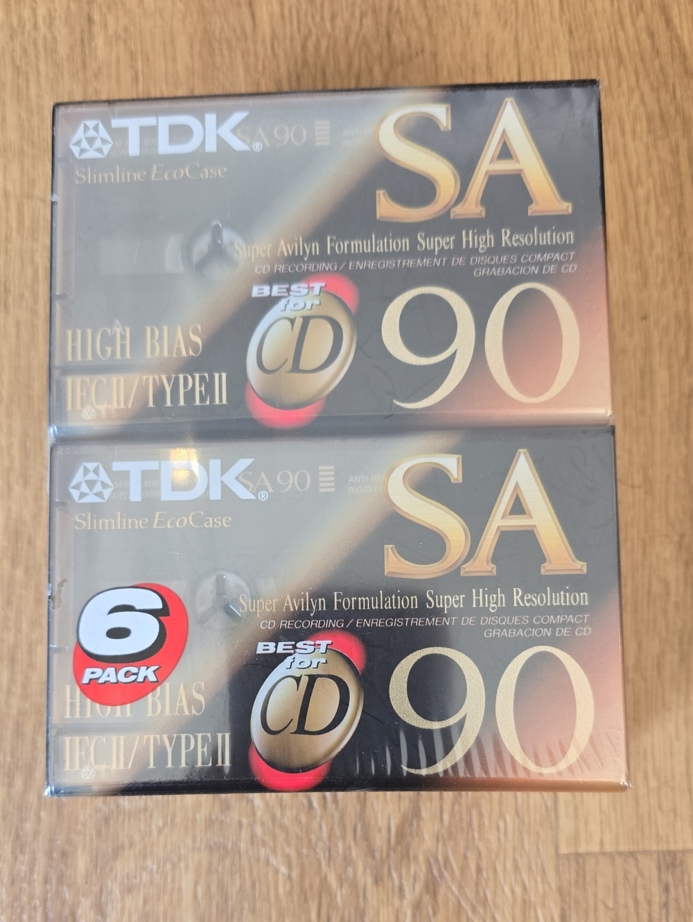 Brand New! SA 90 High Bias Type II Cassette Tapes (6 Pack)